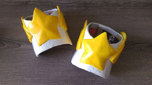 The finished ankle cuffs (boots not shown).