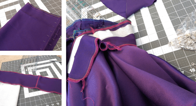 Thinking with tubes to make the waistband, and a little bit of interfacing.